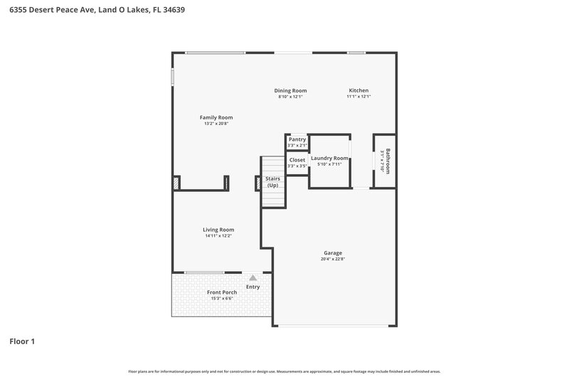 2,565/Mo, 6355 Desert Peace Ave Land O Lakes, FL 34639 Floor Plan View