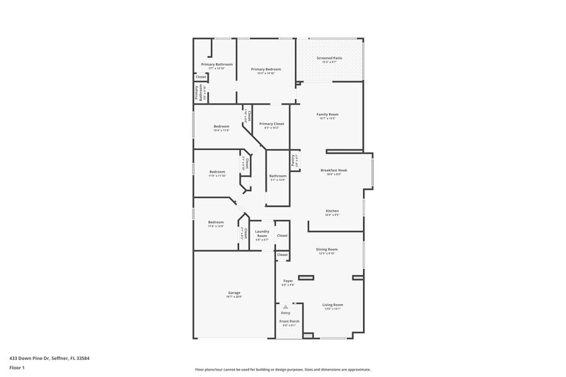 0/Mo, 433 Down Pine Dr Seffner, FL 33584 Floor Plan View