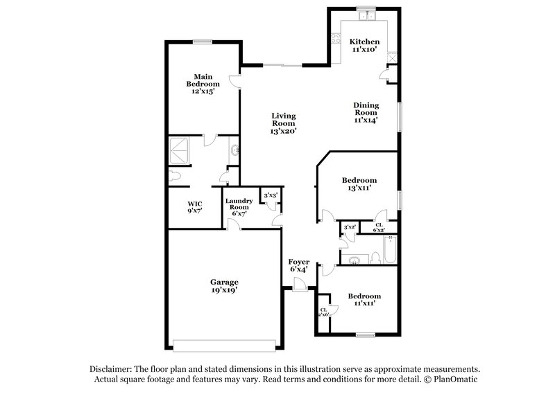 1,850/Mo, 6643 Wirevine Dr Brooksville, FL 34602 Floor Plan View