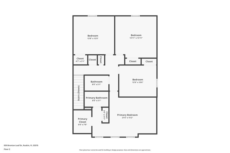 1,965/Mo, 939 Brenton Leaf Dr Ruskin, FL 33570 Floor Plan View 2