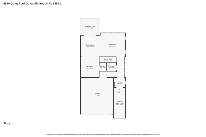 1,950/Mo, 6516 Quiet Pool Ct Apollo Beach, FL 33572 Floor Plan View