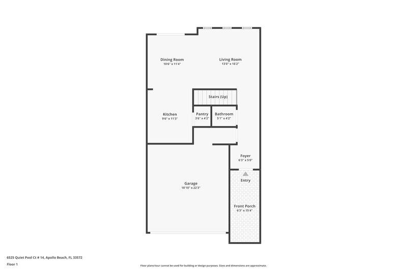 2,080/Mo, 6525 Quiet Pool Ct Apollo Beach, FL 33572 Floor Plan View
