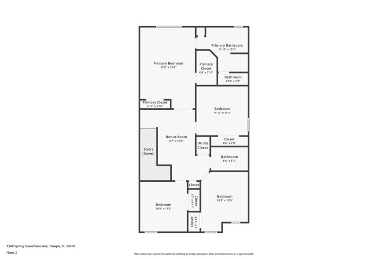 2,610/Mo, 7340 Spring Snowflake Ave Tampa, FL 33619 Floorplan View 2