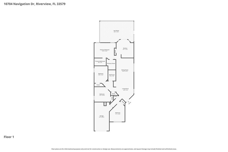 2,085/Mo, 10704 Navigation Dr Riverview, FL 33579 Floor Plan View