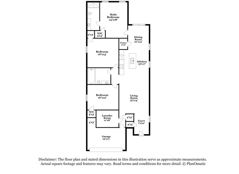 2,200/Mo, 960 Kelly Fern Loop Ruskin, FL 33570 Floorplan View