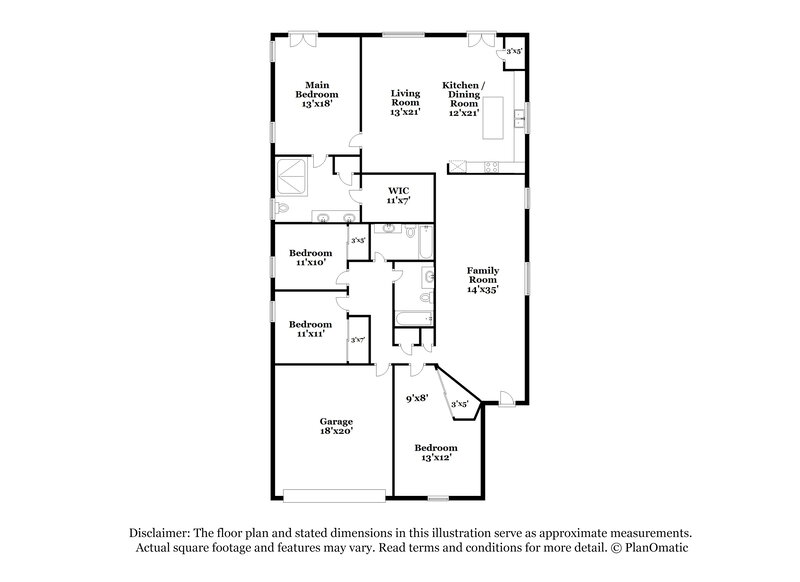 2,250/Mo, 2703 Redwood St Mulberry, FL 33860 Floor Plan View