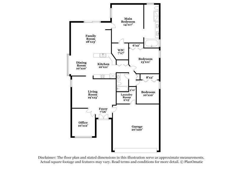 2,275/Mo, 411 Sand Ridge Dr Valrico, FL 33594 Floor Plan View
