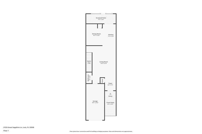 1,795/Mo, 2133 Great Sapphire Ln Lutz, FL 33558 Floorplan View