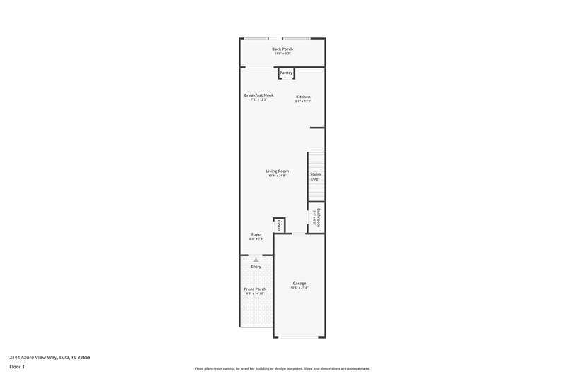 2,025/Mo, 2144 Azure View Way Lutz, FL 33558 Floor Plan View