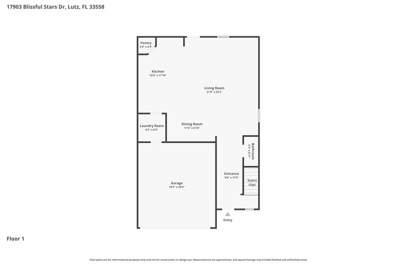 2,500/Mo, 17903 Blissful Stars Dr Lutz, FL 33558 Floorplan View