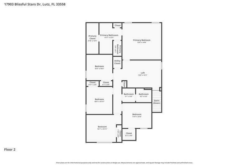 2,500/Mo, 17903 Blissful Stars Dr Lutz, FL 33558 Floorplan View 2