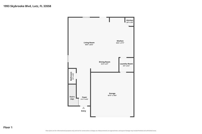 2,650/Mo, 1993 Skybrooke Blvd Lutz, FL 33558 Floor Plan View