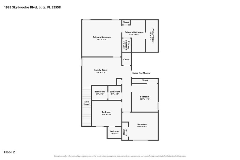 2,650/Mo, 1993 Skybrooke Blvd Lutz, FL 33558 Floor Plan View 2