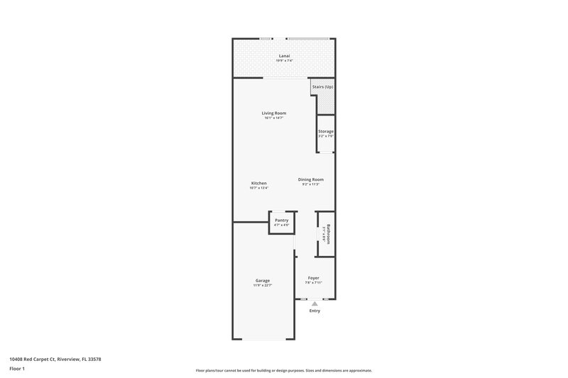 1,975/Mo, 10408 Red Carpet Ct Riverview, FL 33578 Floor Plan View