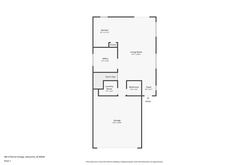 1,740/Mo, 485 E Placita Fanega Sahuarita, AZ 85629 Floorplan View