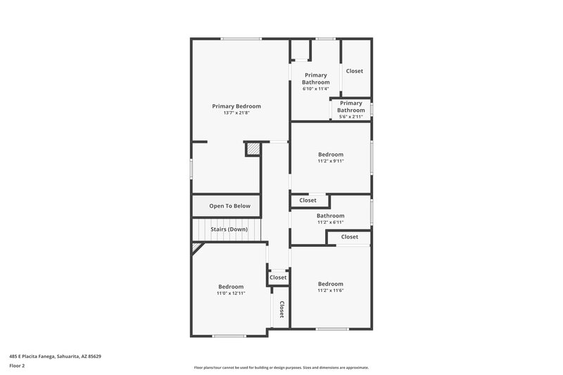 1,740/Mo, 485 E Placita Fanega Sahuarita, AZ 85629 Floorplan View 2