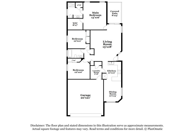 1,670/Mo, 6637 S De Concini Dr Tucson, AZ 85757 Floor Plan View