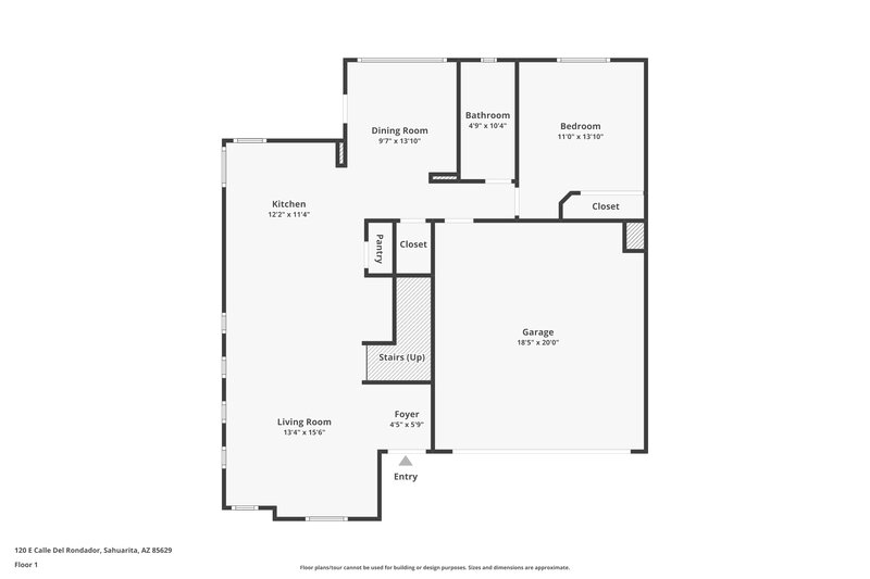 1,765/Mo, 120 E Calle del Rondador Sahuarita, AZ 85629 Floor Plan View