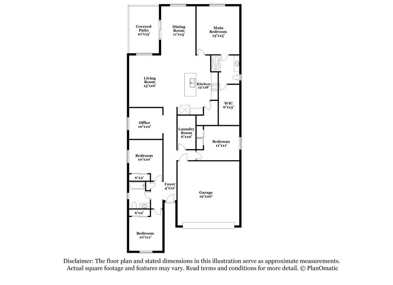 2,180/Mo, 824 W Calle Falerno Sahuarita, AZ 85629 Floor Plan View