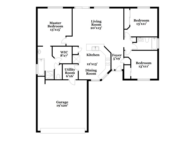 1,540/Mo, 8506 N Sayante Way Tucson, AZ 85743 floorplan View