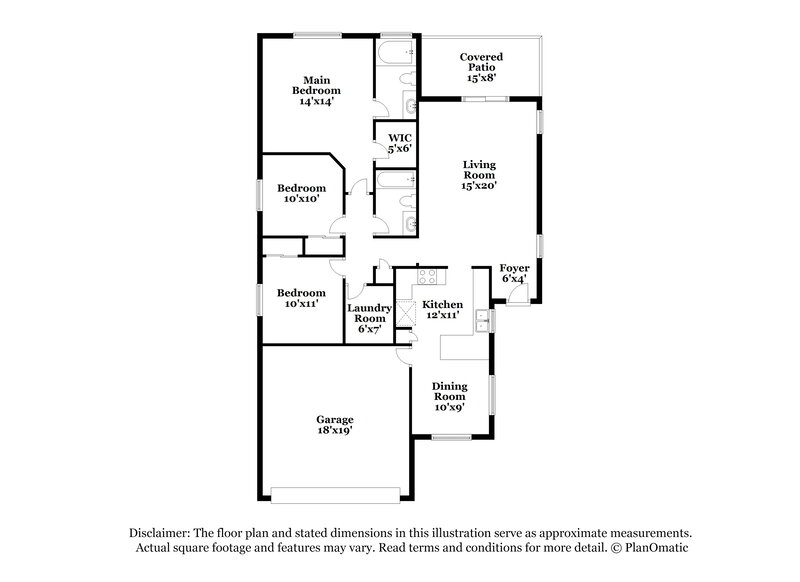 1,695/Mo, 12654 E Mandell Pass Vail, AZ 85641 Floorplan View