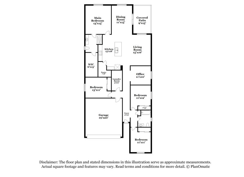2,270/Mo, 16514 S Paseo Badajo Sahuarita, AZ 85629 Floor Plan View