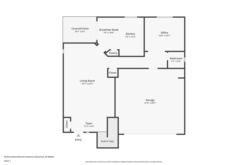1,775/Mo, 49 W Camino Rancho Palomas Sahuarita, AZ 85629 Floor Plan View