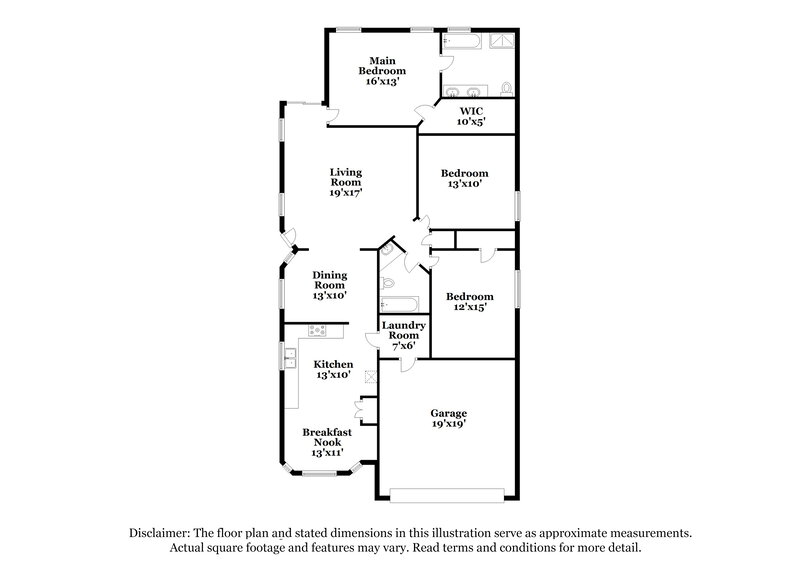 1,845/Mo, 9080 E Rainsage St Tucson, AZ 85747 Floor Plan View