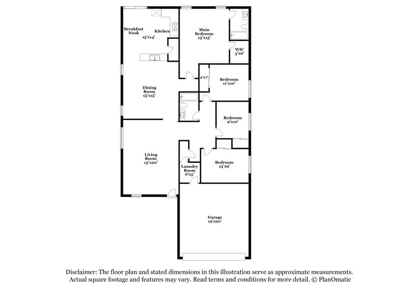 1,745/Mo, 1774 W Summer Dawn Dr Tucson, AZ 85746 Floor Plan View