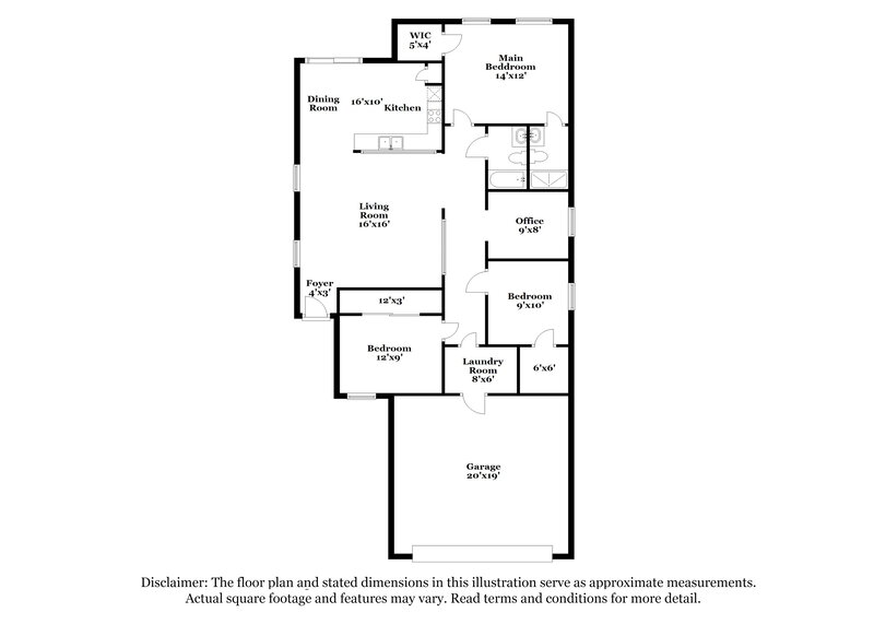 1,780/Mo, 1084 W Calle del Libro Dorado Sahuarita, AZ 85629 Floor Plan View