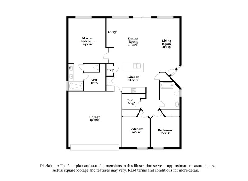 1,775/Mo, 3430 W Avenida Bonita Tucson, AZ 85746 Floor Plan View