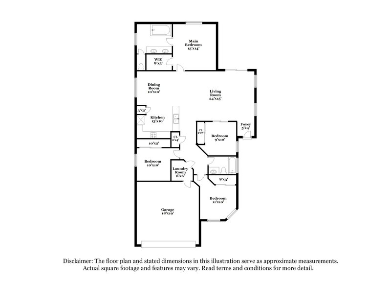 1,675/Mo, 3652 W Avenida Obregon Tucson, AZ 85746 Floor Plan View