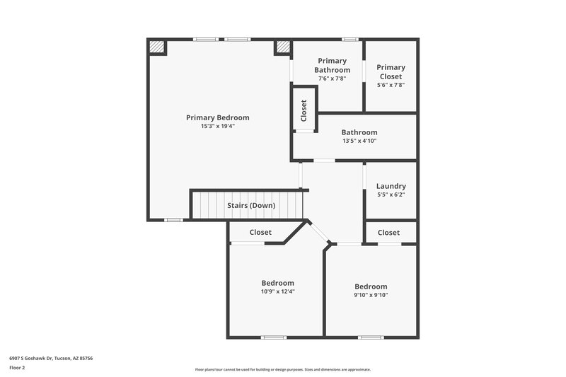 1,730/Mo, 6907 S Goshawk Dr Tucson, AZ 85756 Floor Plan View 2