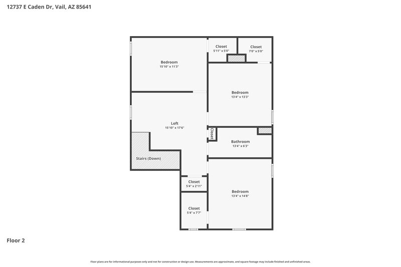 2,190/Mo, 12737 E Caden Dr Vail, AZ 85641 Floorplan View 2