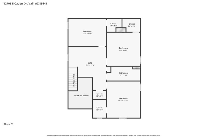 2,190/Mo, 12705 E Caden Dr Vail, AZ 85641 Floorplan View 2