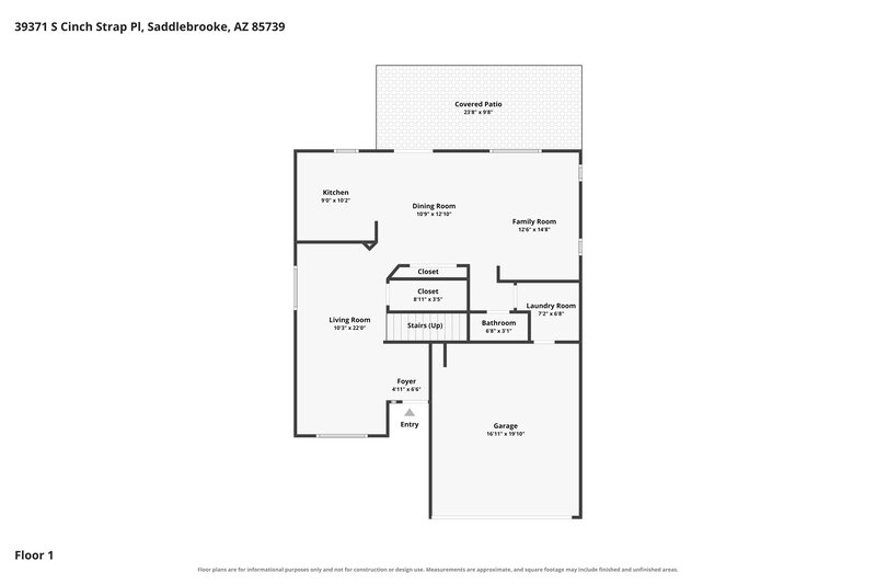 2,105/Mo, 39371 S Cinch Strap Pl Tucson, AZ 85739 Floor Plan View