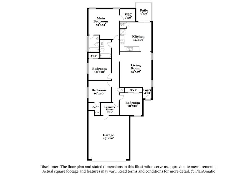 1,945/Mo, 7393 S Messala Ct Tucson, AZ 85746 Floor Plan View