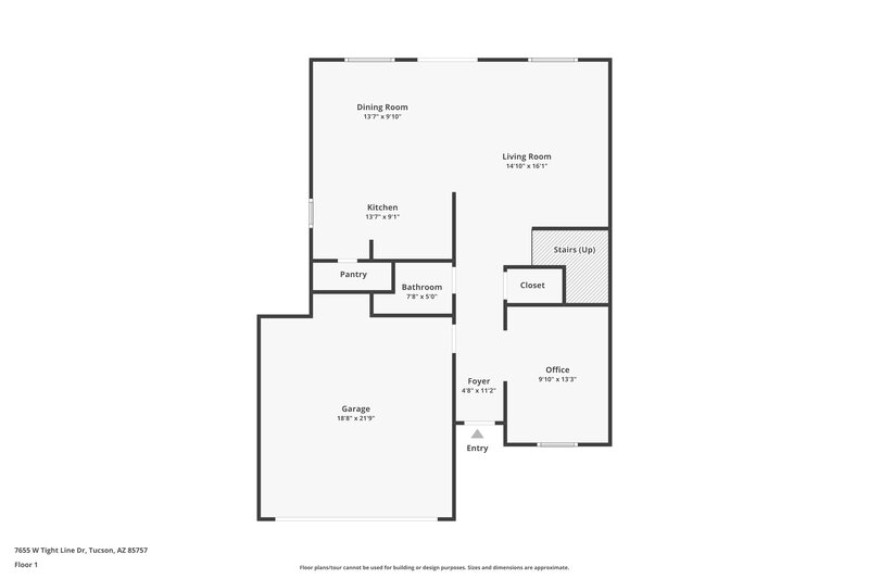 1,895/Mo, 7655 W Tight Line Dr Tucson, AZ 85757 Floor Plan View