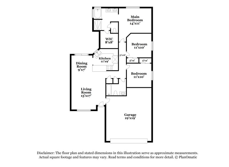 1,870/Mo, 5493 S Via Guayaquil Tucson, AZ 85706 Floor Plan View