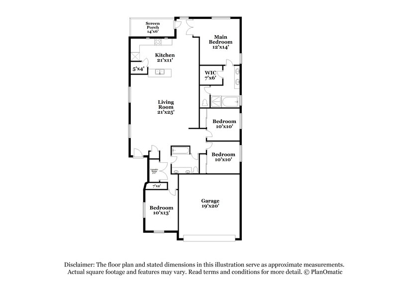 1,800/Mo, 7551 S Dark Sands Dr Tucson, AZ 85757 Floor Plan View