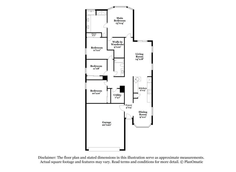 2,055/Mo, 8949 N Velvet Mesquite Pl Tucson, AZ 85742 Floorplan View