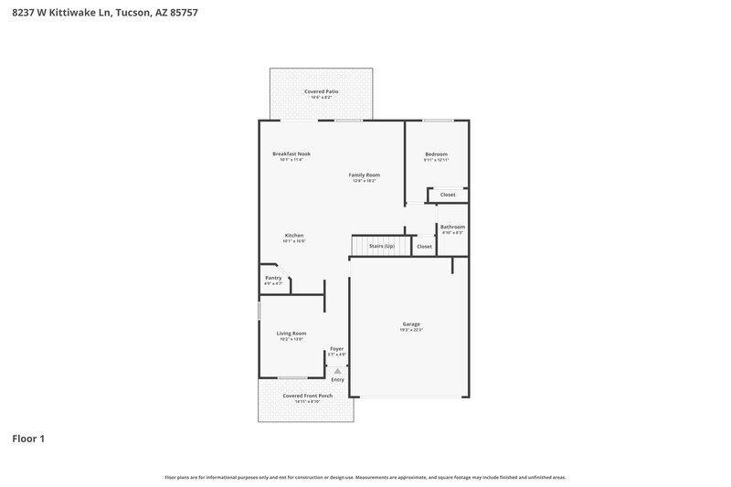 2,260/Mo, 8237 W Kittiwake Ln Tucson, AZ 85757 Floor Plan View