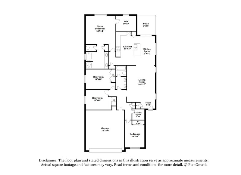 2,150/Mo, 7421 S Mountain Star Dr Tucson, AZ 85757 Floor Plan View