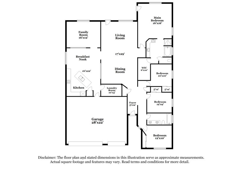2,300/Mo, 7605 S Granite Hill Dr Tucson, AZ 85757 Floor Plan View
