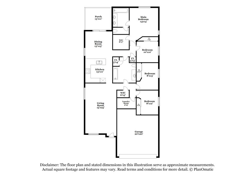 2,095/Mo, 6821 W Copperwood Way Tucson, AZ 85757 Floor Plan View