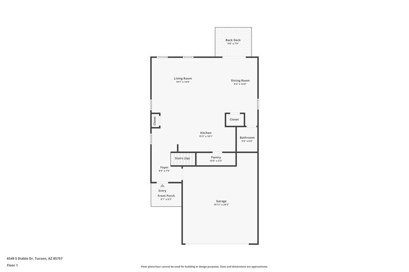1,735/Mo, 6549 S Diablo Dr Tucson, AZ 85757 Floor Plan View