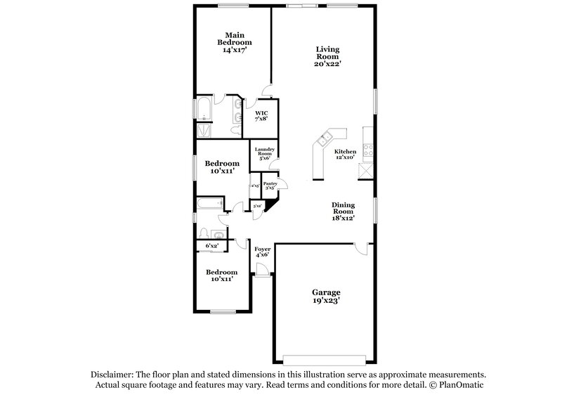 1,930/Mo, 7360 E Alderberry St Tucson, AZ 85756 Floor Plan View