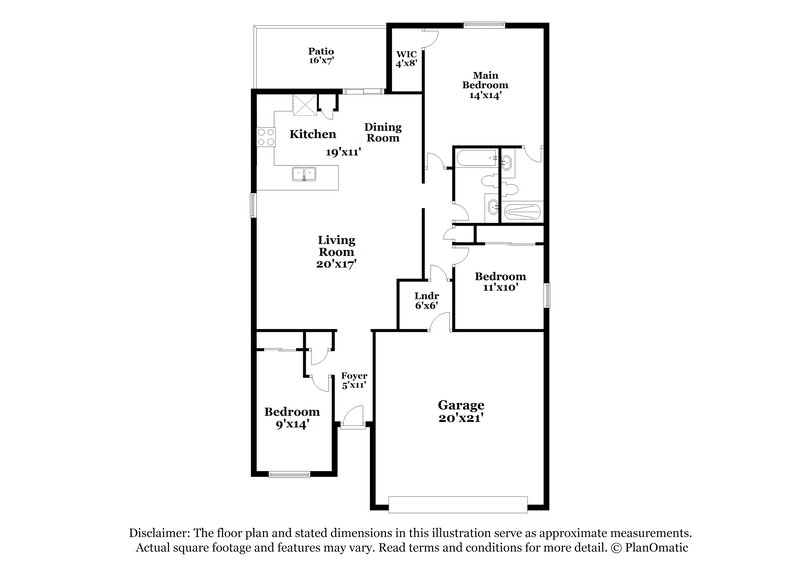1,995/Mo, 14214 N Spear Point Way Marana, AZ 85658 Floorplan View