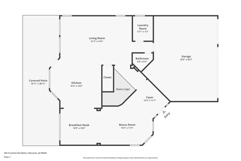 1,970/Mo, 355 E Camino del Abeto Sahuarita, AZ 85629 Floor Plan View