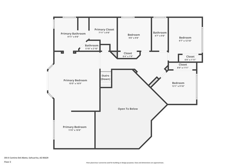 1,970/Mo, 355 E Camino del Abeto Sahuarita, AZ 85629 Floor Plan View 2
